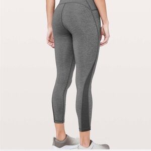 lululemon athletica Grey High-Rise Seam-Panel Leggings